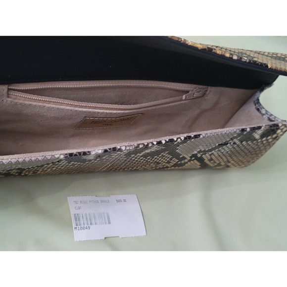 Ted Rossi NYC Python Snakeskin Bangle Clutch Wristlet Handbag C107 M10049 - Picture 12 of 12